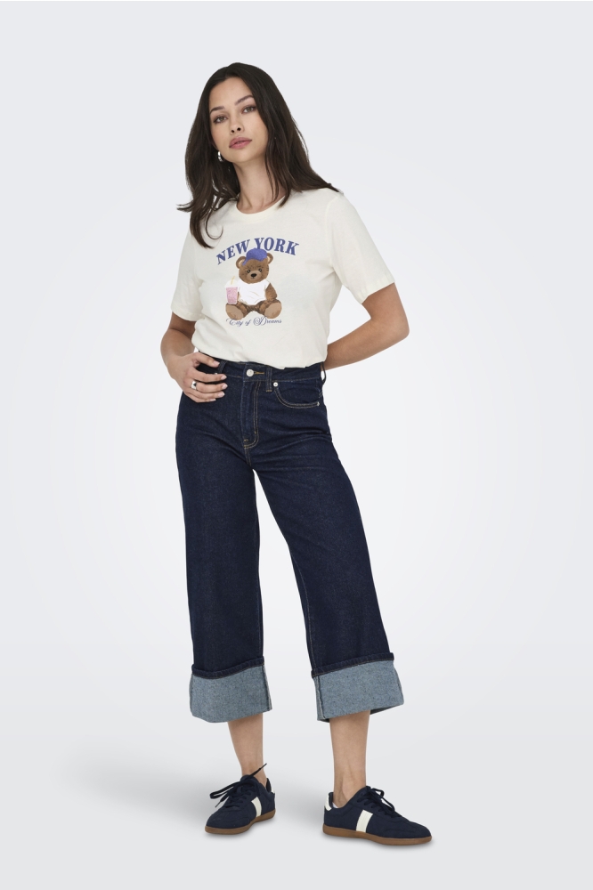 ONLROSA S/S TEE CS JRS 15363948 CLOUD DANCER/NEW YORK